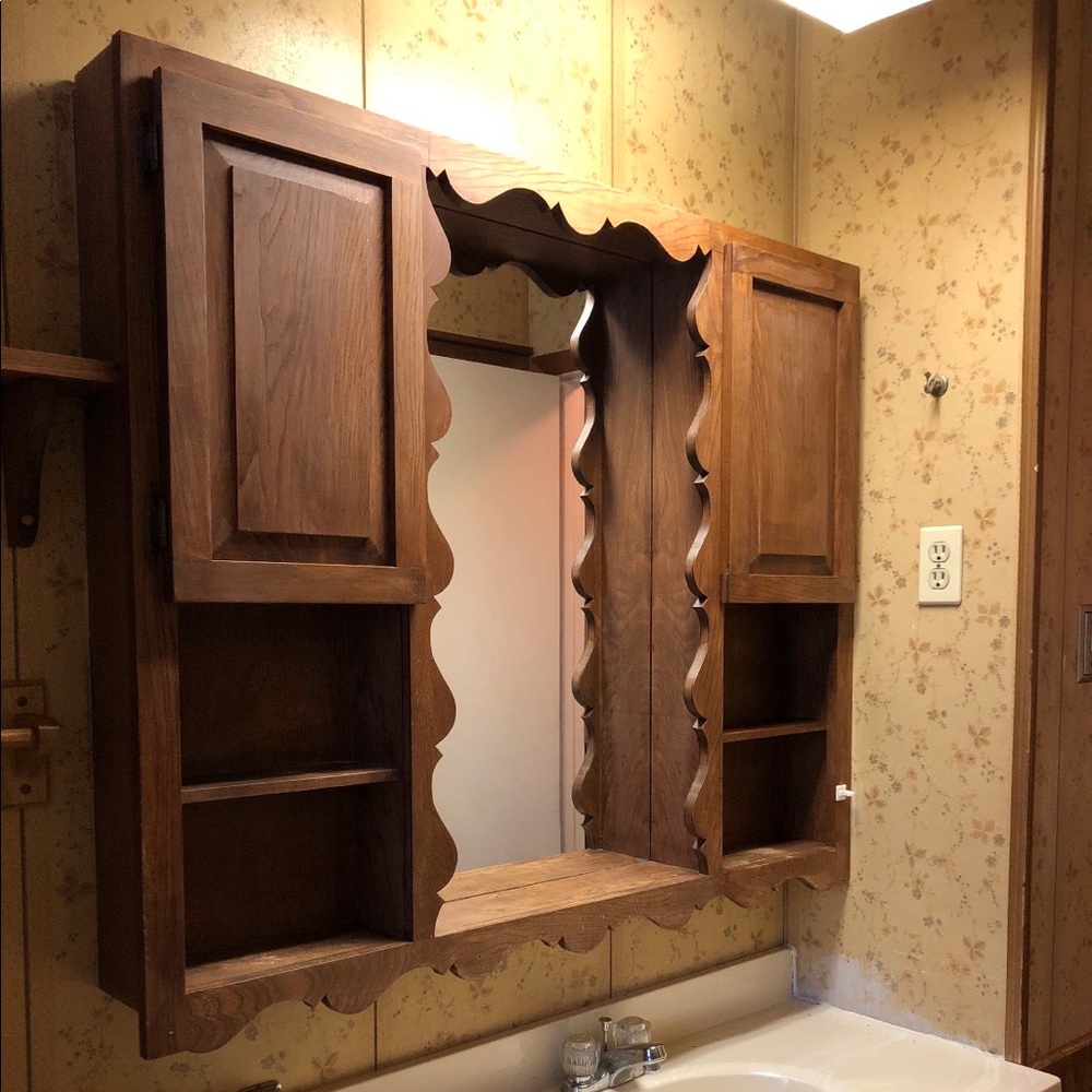 Custom made Cabinet for bath mirror